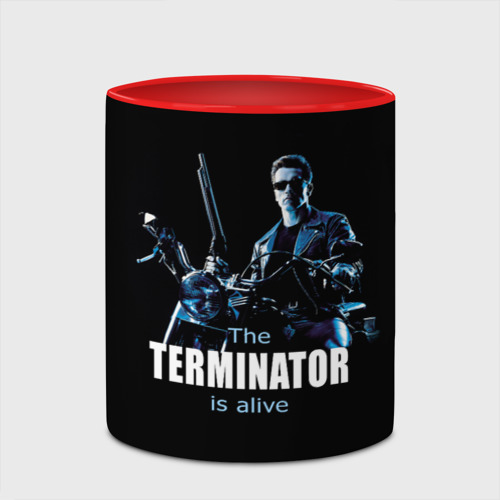 Кружка с полной запечаткой Terminator alive, цвет белый + красный - фото 4