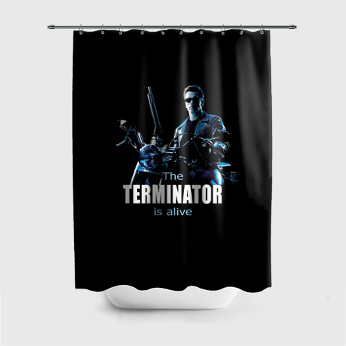 Штора 3D для ванной Terminator alive