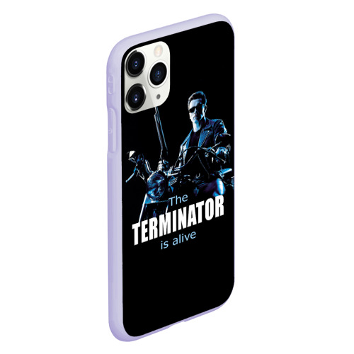 Чехол для iPhone 11 Pro матовый Terminator alive, цвет светло-сиреневый - фото 3
