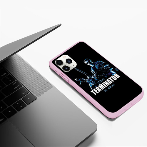 Чехол для iPhone 11 Pro Max матовый Terminator alive, цвет розовый - фото 5