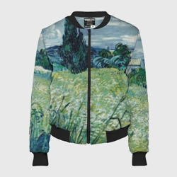 Женский бомбер 3D Ван Гог Поле пшеничное С Кипарисами
