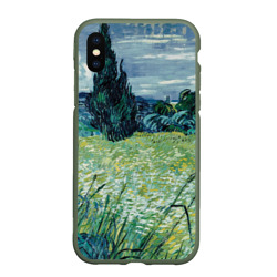 Чехол для iPhone XS Max матовый Ван Гог. Поле пшеничное С Кипарисами