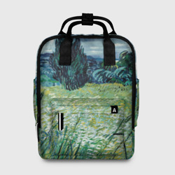 Ван Гог. Поле пшеничное С Кипарисами – Женский рюкзак 3D с принтом купить