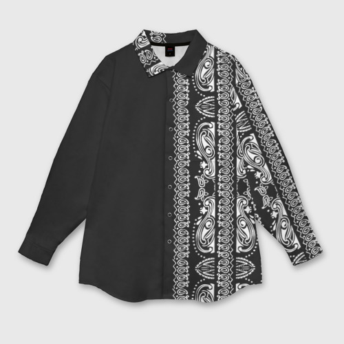 Женская рубашка oversize 3D с принтом Узор маори, вид спереди #2
