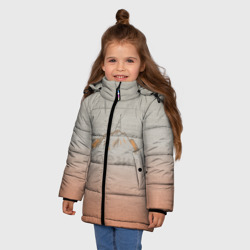 Зимняя куртка для девочек 3D Геодезия тригопункт - фото 2