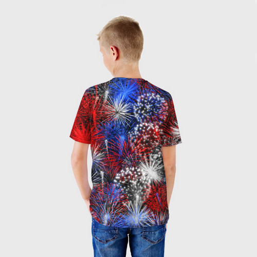 Детская футболка 3D Салют, цвет 3D печать - фото 4