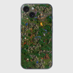 Чехол для iPhone 15 силиконовый с защитой камеры Heroes of might and magic