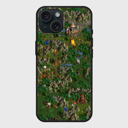 Чехол силиконовый для Apple iPhone 15 матовый Heroes of might and magic