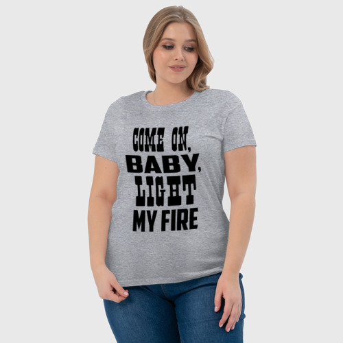 Женская футболка хлопок с принтом The Doors - Light My Fire, фото #4