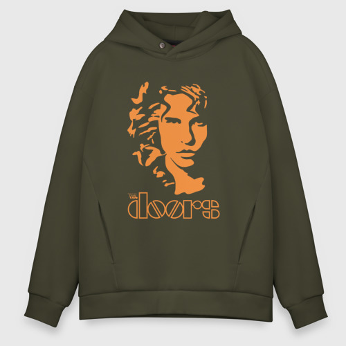 Мужское худи Oversize хлопок The Doors, цвет хаки