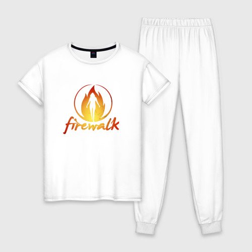Женская пижама хлопок с принтом Life is Strange Firewalk Fire, вид спереди #2