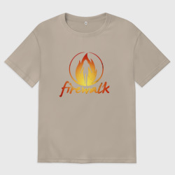 Женская футболка хлопок Oversize Life is Strange Firewalk Fire