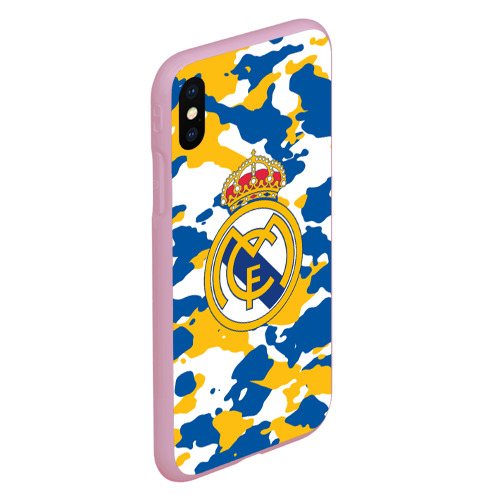 Чехол для iPhone XS Max матовый Real Madrid, цвет розовый - фото 3