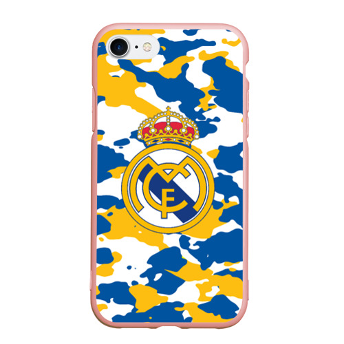 Чехол для iPhone 7/8 матовый с принтом Real Madrid, вид спереди #2