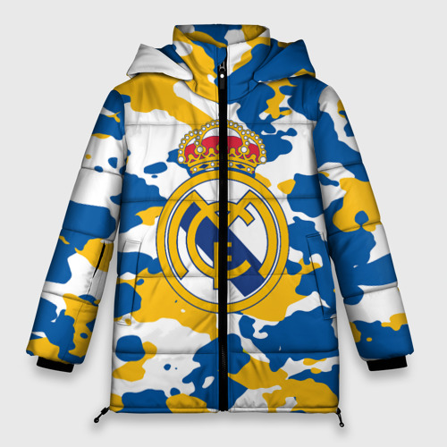 Женская зимняя куртка Oversize Real Madrid, цвет светло-серый