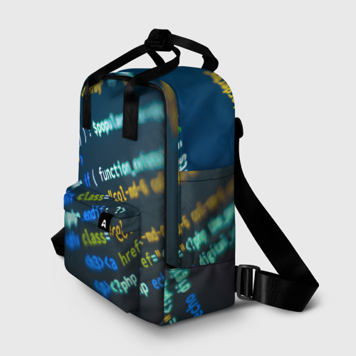 Женский рюкзак 3D с принтом Programming collection, фото на моделе #1