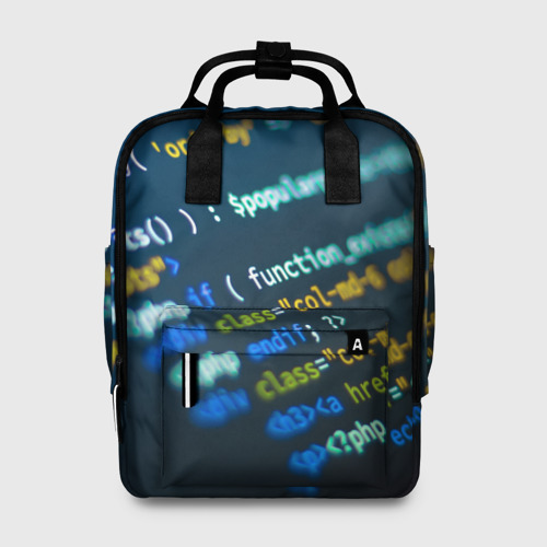 Женский рюкзак 3D с принтом Programming collection, вид спереди #2