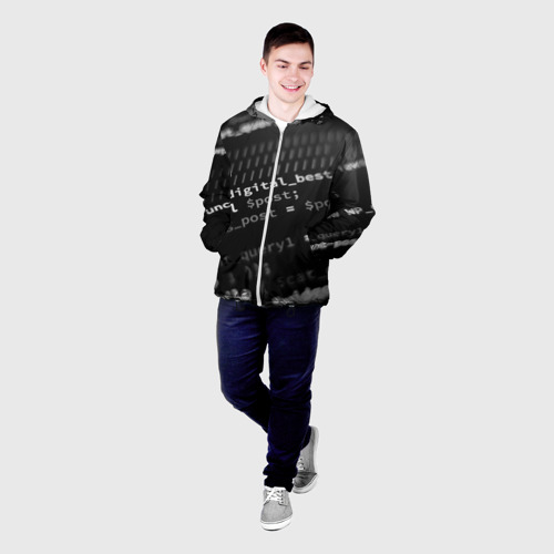 Мужская куртка 3D Компьютерный стиль, цвет 3D печать - фото 3