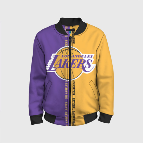 Детский бомбер 3D Los Angeles Lakers. NBA, цвет черный