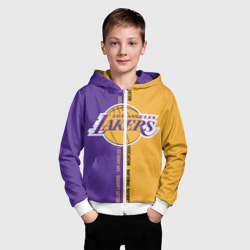 Детская толстовка 3D на молнии Los Angeles Lakers. NBA - фото 2