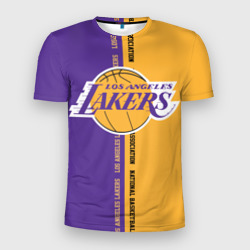 Мужская футболка 3D Slim Los Angeles Lakers. NBA