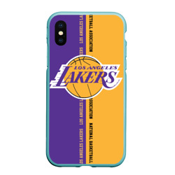 Чехол для iPhone XS Max матовый Los Angeles Lakers. NBA