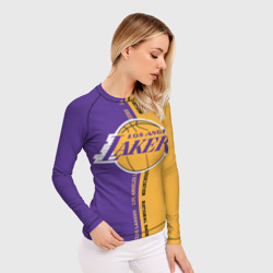 Женский рашгард 3D Los Angeles Lakers. NBA - фото 2