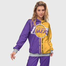 Женский костюм с толстовкой 3D Los Angeles Lakers. NBA - фото 2