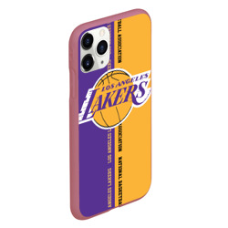 Чехол для iPhone 11 Pro матовый Los Angeles Lakers. NBA - фото 2