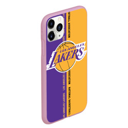 Чехол для iPhone 11 Pro Max матовый Los Angeles Lakers. NBA - фото 2