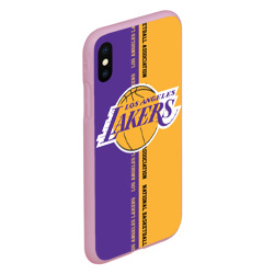 Чехол для iPhone XS Max матовый Los Angeles Lakers. NBA - фото 2