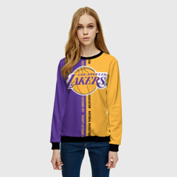 Женский свитшот 3D Los Angeles Lakers. NBA - фото 2