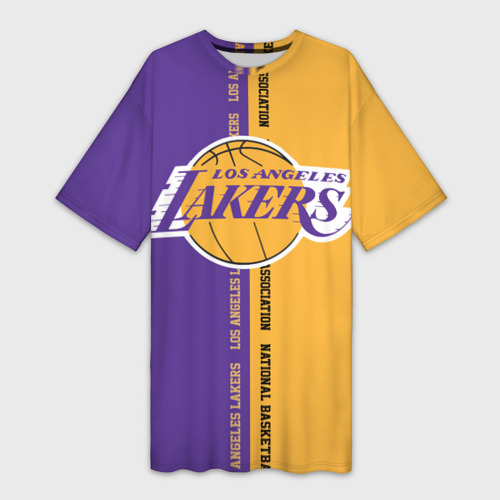 Платье-футболка 3D Los Angeles Lakers. NBA, цвет 3D печать