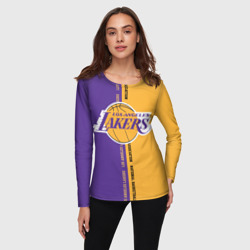 Женский лонгслив 3D Los Angeles Lakers. NBA - фото 2