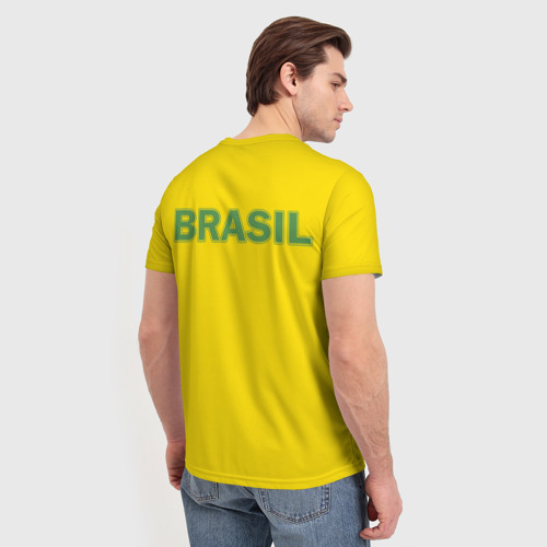 Мужская футболка 3D Сборная Бразилии, цвет 3D печать - фото 4
