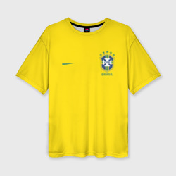 Женская футболка oversize 3D Сборная Бразилии