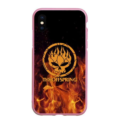 Чехол для iPhone XS Max матовый The Offspring, цвет розовый