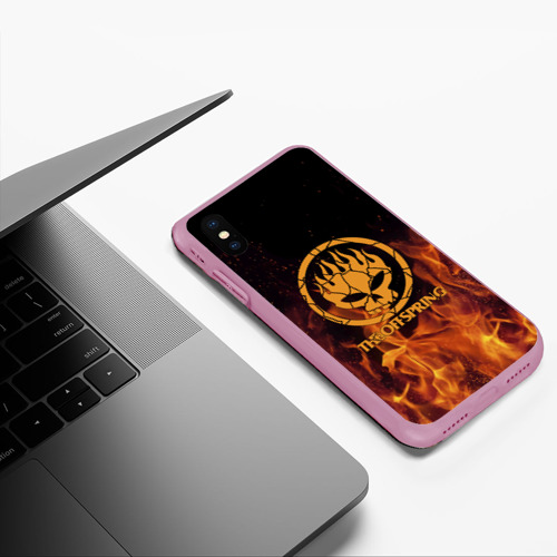 Чехол для iPhone XS Max матовый The Offspring, цвет розовый - фото 5