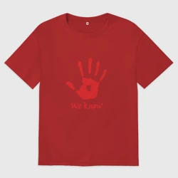 Женская футболка хлопок Oversize We know