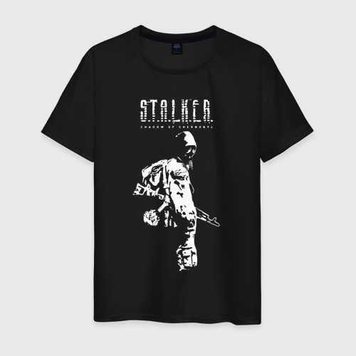 Мужская футболка хлопок Stalker: Shadow of Chernobyl, цвет черный