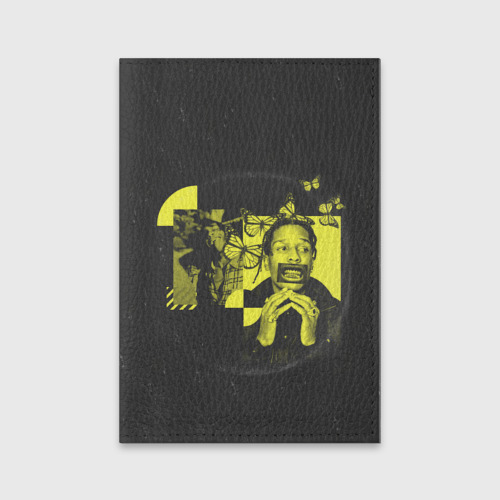 Обложка для паспорта матовая кожа ASAP Rocky. testing, цвет черный