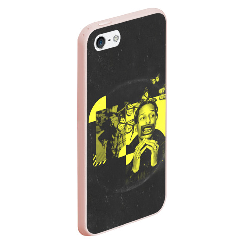 Чехол для iPhone 5/5S матовый ASAP Rocky. testing, цвет светло-розовый - фото 3