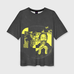 Женская футболка oversize 3D ASAP Rocky. testing