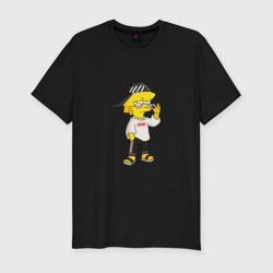 Мужская футболка хлопок Slim Лиза Симпсон