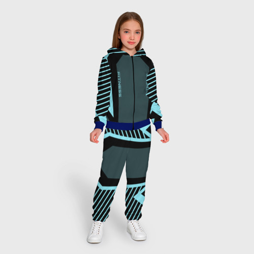 Детский костюм 3D Fitness, цвет синий - фото 5