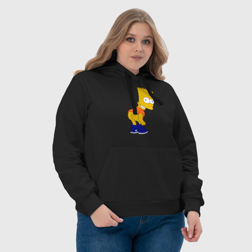 Женская толстовка хлопок Барт, цвет черный - фото 6