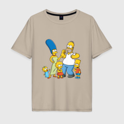 Мужская футболка хлопок Oversize Симпсоны