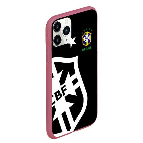 Чехол для iPhone 11 Pro Max матовый Brazil Exclusive, цвет малиновый - фото 3