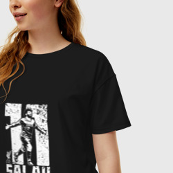 Женская футболка хлопок Oversize Салах - фото 2
