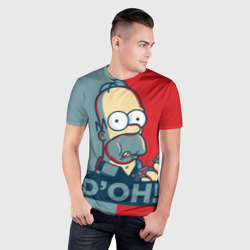 Мужская футболка 3D Slim Homer Simpson D'OH! - фото 2